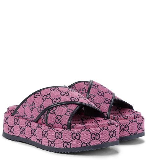 gucci gg slides pink|Gucci slides pink fluffy.